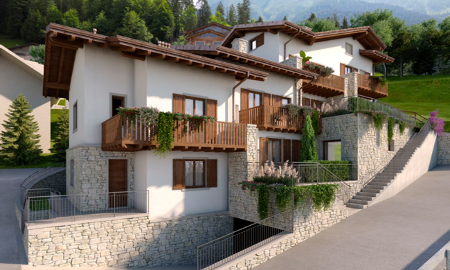 Render di una Residenza nelle Cime di Gromo
